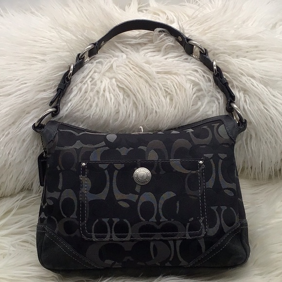 Coach Handbags - Coach Black Optic Signature Print Shoulder Bag
